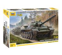T-62 Soviet Main Batalla Tank 1:72 Plástico Modelo Kit Zvezda
