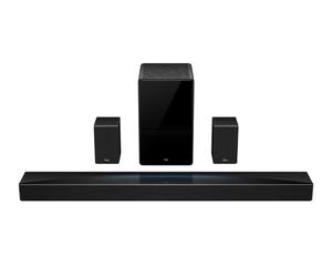 T arra de Sonido Q85H Pro 7.1.4 Canales para TV, 860 vatios, Cine en casa, Sonido Cine Envolvente, expansión de Sonido, Dolby Atmos, DTS:X, Bluetooth 5.1, HDMI 2.1, Mando a Distancia único, USB