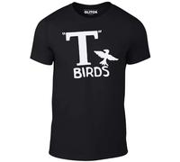 T Birds Mens T-Shirt - Funny Retro Musical 70s Joke Grease Fancy Dress Fashion Black S