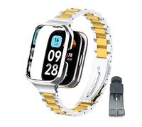 T-BLUER Compatible con Xiaomi Redmi Watch 3 Active Correas,Acero Inoxidable de Metal de Reemplazo Pulsera Brazalete Accesorios para Redmi Watch 3 Active Pulsera Oro
