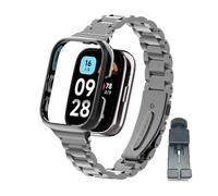 T-BLUER Compatible con Xiaomi Redmi Watch 3 Active Correas,Acero Inoxidable de Metal de Reemplazo Pulsera Brazalete Accesorios para Redmi Watch 3 Active Negro