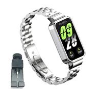 T-BLUER Correas compatibles con Xiaomi Smart Band 9 Active, correa de repuesto de metal de acero inoxidable, accesorios para Redmi Band 3