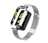 T-BLUER Correas compatibles con Xiaomi Smart Band 9 Active/Redmi Band 3, correa de repuesto de metal de acero inoxidable, pulsera, correa de reloj, accesorios para Redmi Band 3, Acero inoxidable, Sin