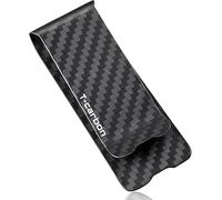 T-carbon Clip de dinero de fibra de carbono real para hombre, clip delgado para dinero en efectivo y tarjetero para bolsillo frontal de negocios, negro mate, 28 mm