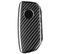 T-Carbon Funda para Llavero BMW, Protector de Fibra de Vidrio Real para BMW Serie 7, i5 i7 IX X1 X5 X6 X7 XM Accesorios de Llave de Control Remoto 2023-2024 (Negro Plateado)