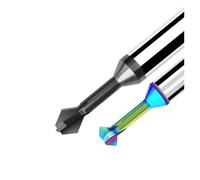 T con aleación dura acero tungsteno Fresa de chaflán carburo HRC58, 60°, 120°, 90°, arriba y abajo, doble cara, mecanizado, recubierta(90 degrees,STEEL USED_12MM)