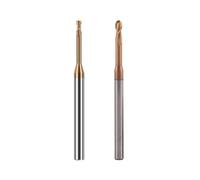 T con aleación dura acero tungsteno Fresa de ranura profunda HRC55 HRC65, fresa de cuello largo mini, D0.3-D0.9, R0.15-R1, herramienta CNC de carburo, orificio alargado(HRC56 Steel,R1X12)