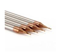 T con aleación dura acero tungsteno Fresas de fondo con recubrimiento HRC55 2F, fresas carburo tungsteno for microtrayectoria, herramientas mecanizado CNC(HRC55-AL,0.3x0.6Cx4Dx50L)