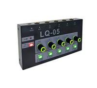 T - Consola mezcladora de micrófonos de metal con conectores de 6,35 mm para actuaciones profesionales y en vivo, mezclador de consola de sonido