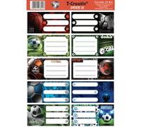T-Creativ: Etiqueta para cuadernos con diseño deportivo - 10 uds