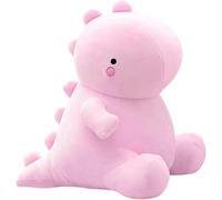T-Cute Dinosaur Plush Toys, Fat Dinosaur Stuffed Animals Dolls, Soft Plush Dino Plushie, Birthday Gifts for Kids Girls Boys Pink 12 inch