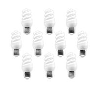 T.E Mini Bombilla Espiral Bajo Consumo E27 3000K Luz Cálida 9W (Pack 10))