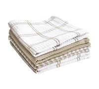 T-fal Textiles Dish Cloth Paño de Cocina de algodón, Arena, 4 Unidades