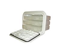 T-H Marine Bandejas centrales para aparejos | Escotilla de almacenamiento de aparejos de pesca para barco con 3 bandejas | 11 x 15 pulgadas, blanco polar