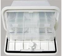 T-H Marine Bandejas centrales para aparejos | Escotilla de almacenamiento de aparejos de pesca para barco con 4 bandejas | 7 x 14 pulgadas, blanco polar