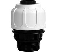 T.I.P. 30966 - Conector de manguera (1 ½" AG 32 mm para piscinas, piscinas y sistemas de filtro de arena, gris, 9,5 x 6,5 x 6,5 cm)
