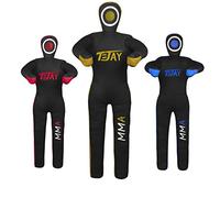 T=JAY Maniquí de Agarre de posición de pie MMA para jiu jistu brasileño BJJ, Lucha Libre, Lanzamiento de Judo Karate y Chupete para sumisión, sin Relleno (47 Pulgadas (Pulgadas), Negro Amarillo)