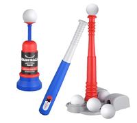 T Juego De Pelota - Juguete De Práctica De Béisbol Al Aire Libre, Deportes De Inicio Con Bate | Camiseta Colgante, Lanzacohacer Automático, Murciélago Retráctil, Regalo De Juego Activo Para Coordinaci