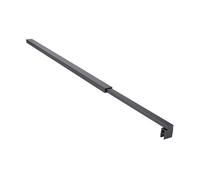T&K Barra de soporte para mampara de ducha negro barra telescópica longitud ajustable de 700mm-1300mm, apta para mamparas de ducha y paneles de baño, compatible con vidrio de 6-10mm