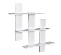 T-LOVENDO.ES Estantería de Pared de Tres Baldas, Estantes, Cada Balda 60cm, de Madera, con Montaje Oculto, Decorativa, Diseño, Ideal para Salón, Cocina, Habitación, Pasillo, Baño