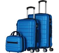 Juego o Set de 3 Maletas de Viaje Oferta- 4 Ruedas Dobles giratorias- Neceser - Maleta de Cabina - Equipaje de Mano- Cerradura TSA- Ligeras- ABS- Ryanair - Resistentes- Ligeras- Asa telescópica