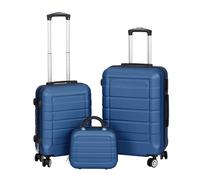 T-LOVENDO.ES Juego o Set de 3 Maletas de Viaje - 4 Ruedas Dobles giratorias - Neceser - Maleta de Cabina - Equipaje de Mano - Cerradura TSA - Ligeras - ABS - Resistentes - Ligeras - Asa telescópica