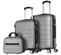 Juego o Set de 3 Maletas de Viaje Oferta- 4 Ruedas Dobles giratorias- Neceser - Maleta de Cabina - Equipaje de Mano- Cerradura TSA- Ligeras- ABS- Ryanair - Resistentes- Ligeras- Asa telescópica