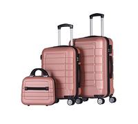 Juego o Set de 3 Maletas de Viaje Oferta- 4 Ruedas Dobles giratorias- Neceser - Maleta de Cabina - Equipaje de Mano- Cerradura TSA- Ligeras- ABS- Ryanair - Resistentes- Ligeras- Asa telescópica