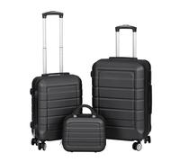 T-LOVENDO.ES Juego o Set de 3 Maletas de Viaje - 4 Ruedas Dobles giratorias - Neceser - Maleta de Cabina - Equipaje de Mano - Cerradura TSA - Ligeras - ABS - Resistentes - Ligeras - Asa telescópica