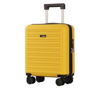 T-LOVENDO.ES Maleta de Cabina Pequeña Viaje Trolley 16” (30L). Equipaje de Mano ryanair, Wizz Air, Easyjet.4 Ruedas 45x35x20cm. Semirigida. Cerradura. Asa telescópica. Amarilla