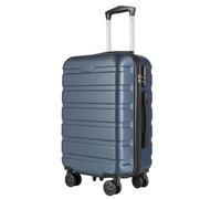 T-LOVENDO.ES Maleta de Viaje Cabina 55x40x20- Equipaje de Mano- 4 Ruedas giratorias- Material ABS Ligero- Semirígida- Candado o Cerradura combinación- Asa telescópica- Trolley- Azul Marino
