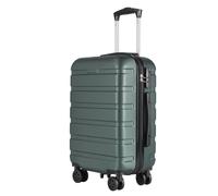 T-LOVENDO.ES Maleta de Viaje Cabina 55x40x20- Equipaje de Mano- 4 Ruedas giratorias- Material ABS Ligero- Semirígida- Candado o Cerradura combinación- Asa telescópica- Trolley- Verde Oscuro