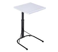 T-LOVENDO.ES Mesa Auxiliar Plegable con Altura Ajustable, Forma de C, con 3 Alturas (de 63,5 a 76 cm), 3 Ángulos Ajustables, para Ordenador Portátil, Lectura, Sofá, Sillón