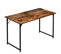 T-LOVENDO.ES Mesa de Ordenador Estrecha, Escritorio de 120 cm x 60 cm, Pequeña Mesa de Oficina de Diseño Industrial, para Oficina en Casa, Estudio, Salón, de Trabajo, Estructura de Metal, Madera