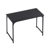 T-LOVENDO.ES Mesa Escritorio Negra 80x40cm para Ordenador, Oficina Hogar Estudio, Estructura Metálica Fuerte, Diseño Moderno Minimalista, Escritorio Trabajo Compacto, Montaje Rápido y Estable