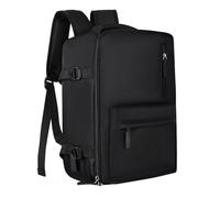 T-LOVENDO.ES Mochila de Viaje Cabina Avión, Equipaje de Mano Bajo el Asiento, 40x20x25 cm, 20L (Negro)