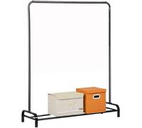 T-LOVENDO.ES Perchero Burro Ropa Resistente | Estable y Estrecho | Sin Ruedas | Con balda Zapatero | Capacidad de carga 30kg | Fácil montaje | Metálico | Entrada Recibidor o dormitorio