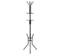 T-LOVENDO.ES Perchero de Pie Metálico, de Metal, para Pasillo, Entrada, para colgar Abrigos, Sombreros, Bolsos, 12 Ganchos, 3 patas, Dormitorio, Oficina