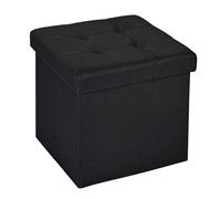 T-LOVENDO.ES Puff de almacenaje Plegable, Banco con Almacenamiento, Otomana, Baúl, Taburete Reposapiés, Acolchado, para Dormitorio, Sala de Estar, Pasillo, Pequeño 30 x 38 x 38 cm