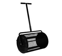 T-Mech Compost Spreader Rodillo Turba Musgo Tierra vegetal CÃsped de jardÃn 80L 26" Jaula de acero