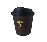 T NOVA 25 VASO DESECHABLE doble pared diseño Exclusivo AROMA ESPAÑOL Pack premium con Tapa y Removedor, vasos cafe desechables, vaso cafe para llevar
