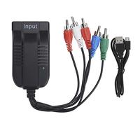 T opiky HDMI a YPBPR Audio Converter, Componente RGB YPBPR Video R/L Adaptador convertidor de Audio a HDMI, Compatible con VHS, VCR, DVD Plug and Play
