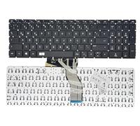 T-ProTek Teclado alemán negro sin iluminación, marco compatible para HP Pavilion 15-BW