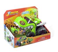 T-Racers Mega Wheels T-Rex - Vehículo-Lanzador con 1 piloto y 1 vehículo exclusivos. Compatible con Otros Coches