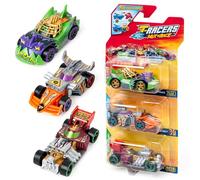 T-RACERS Mix ´N Race 3 Pack - Pack de 3 Coches coleccionables. Coches Desmontables por Dos Partes y con Piezas Intercambiables. Pack 10/12