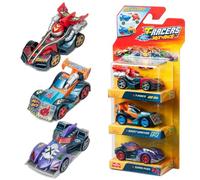 T-RACERS Mix ´N Race 3 Pack - Pack de 3 coches coleccionables. Coches desmontables por dos partes y con piezas intercambiables. Pack 4/8