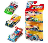 T-RACERS Mix ´N Race 3 Pack - Pack de 3 Coches coleccionables. Coches Desmontables por Dos Partes y con Piezas Intercambiables. Pack 11/12