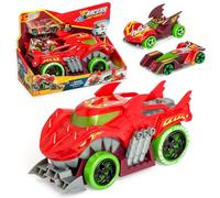 T- Racers Mix 'N Race Squad Launcher Dragon - Camión dragón Que se transforma en Lanzador. Incluye 2 vehículos exclusivos, Zona para lanzar vehículos y Zona para Transportar 2 vehículos