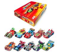 T-Racers Mix ´N RaceColección de 10 Coches coleccionables, Cada Coche Desmontable en Dos Partes con Piezas Intercambiables