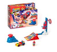 T-RACERS Rocket Launch - Lanzador con rampa, 1 piloto y 1 coche de carrera exclusivo, Pista de coches de juguete, unisex